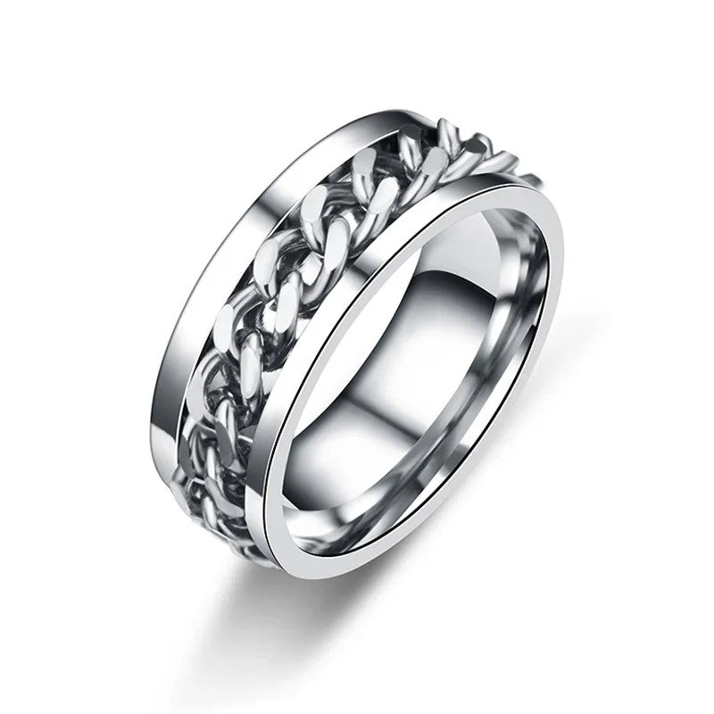Titanium Steel Anxiety Spinner Ring