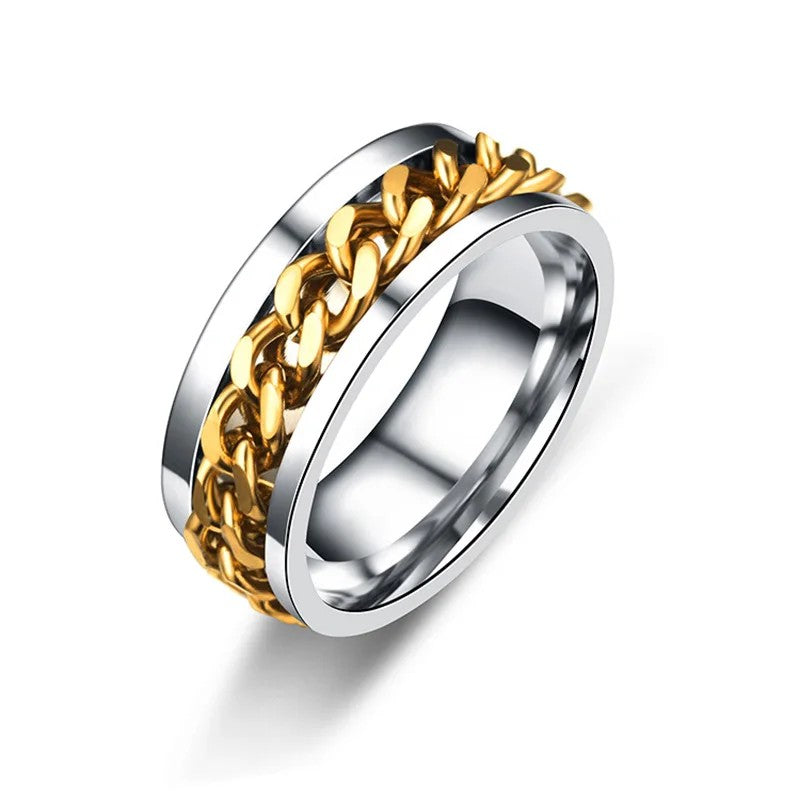 Titanium Steel Anxiety Spinner Ring - view 3