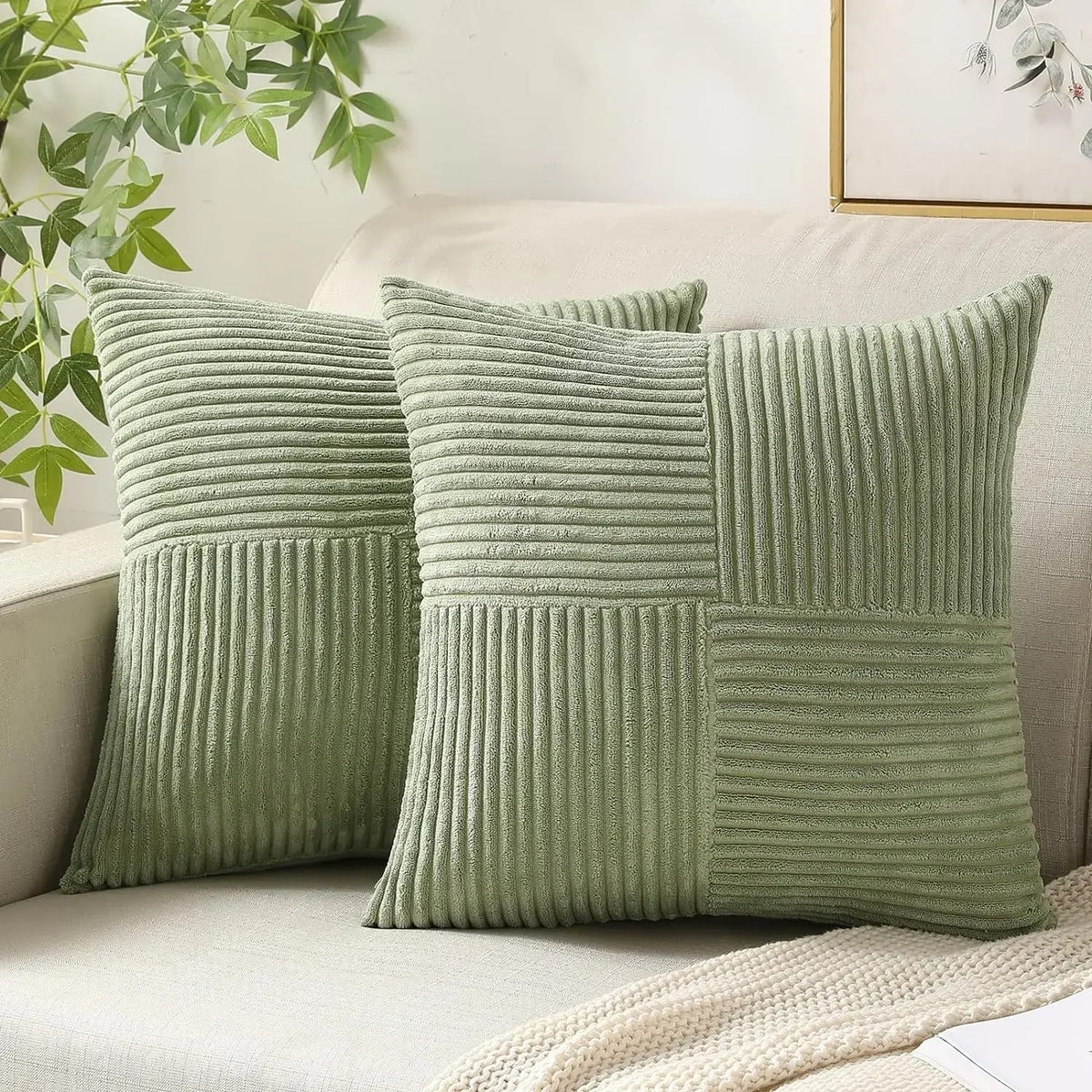 Corduroy Throw Pillow Covers, 2-Pack - view 2
