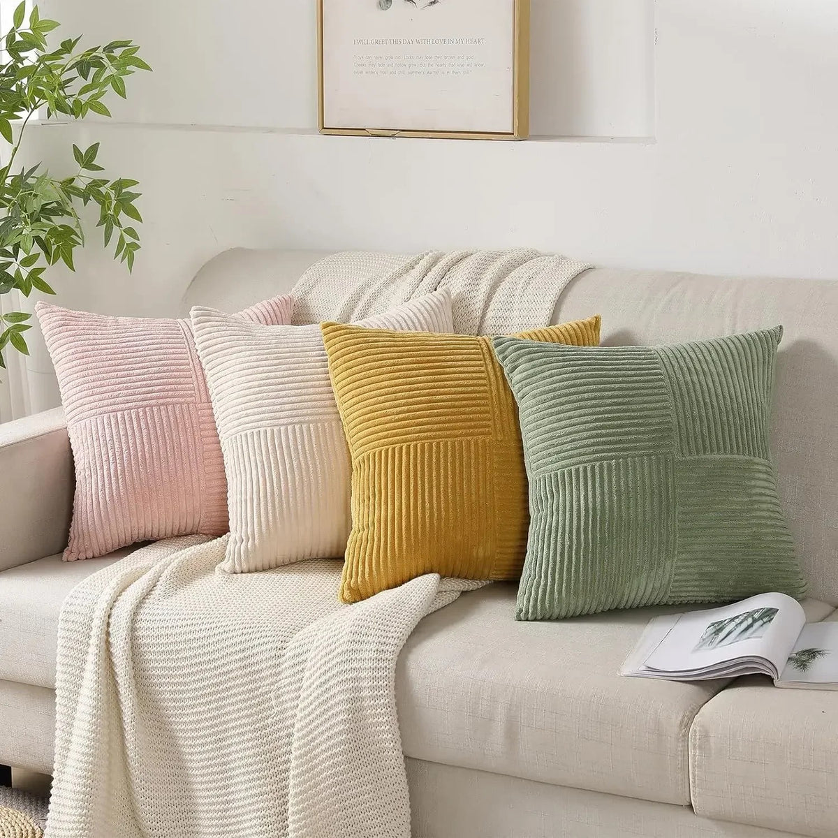 Corduroy Throw Pillow Covers, 2-Pack - view 6