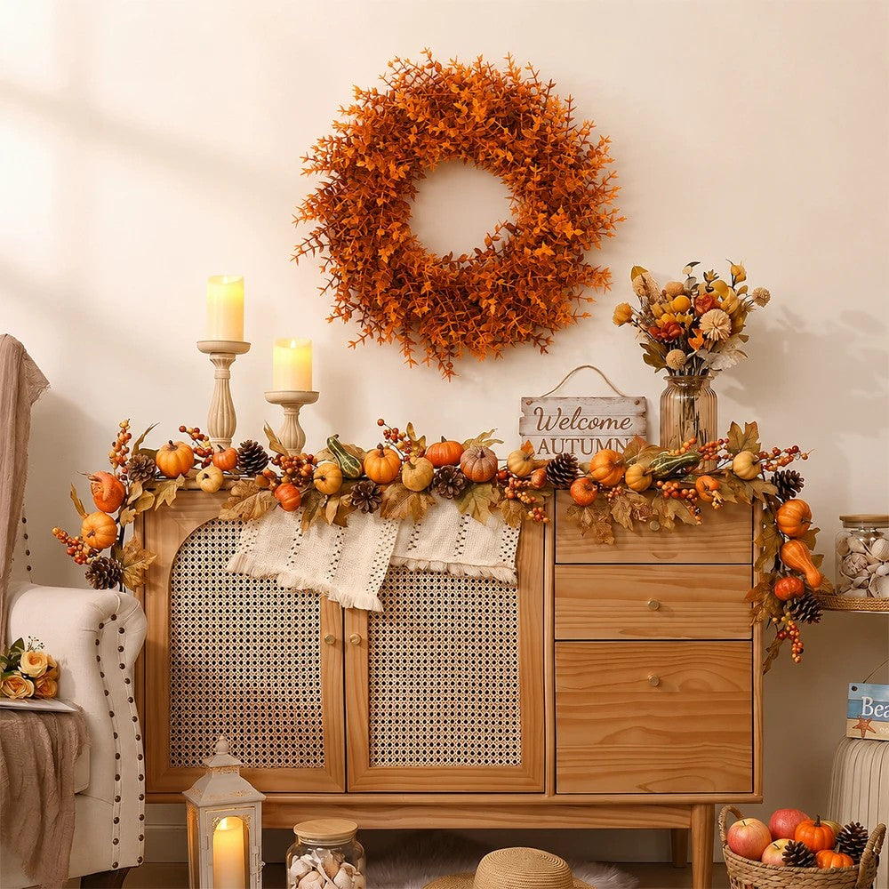 Fall Eucalyptus Wreath, 16 Inch - view 3