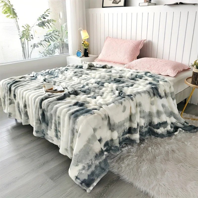 Faux Rabbit Fur Throw Blanket