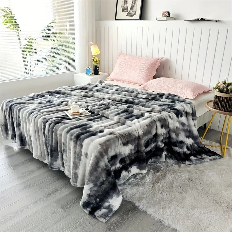 Faux Rabbit Fur Throw Blanket - view 2