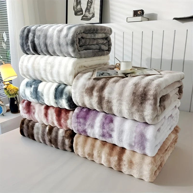 Faux Rabbit Fur Throw Blanket - view 4