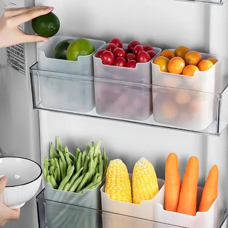 Stackable Fridge Produce Organizer Bins, 5-Pack