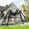 Giant 59-Inch Spider with Web