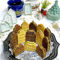 3D Gingerbread House Cookie Cutters, 4 Pieces