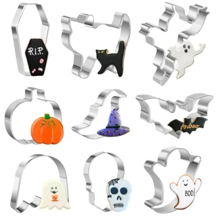 Halloween Cookie Cutter Set, 9 Pieces