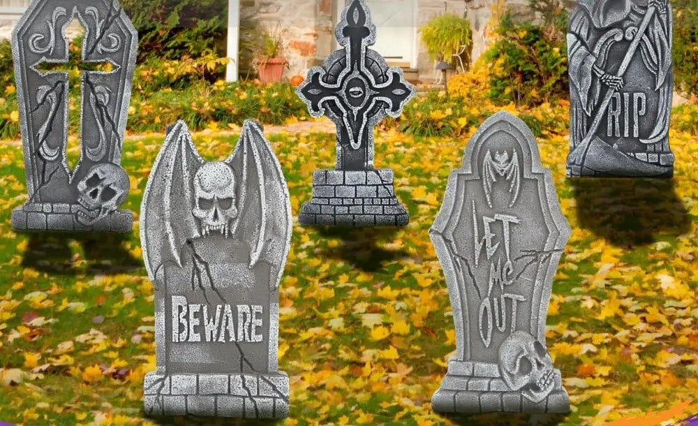 Foam Graveyard Tombstones, 5-Pack - view 2