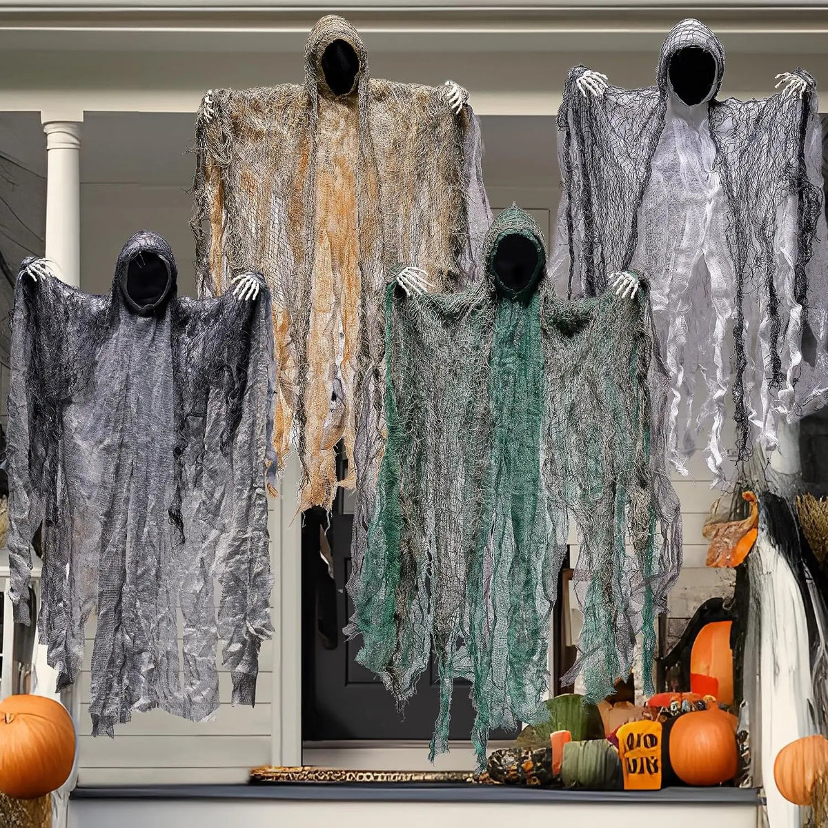 Faceless Hanging Ghosts, 4-Pack - view 2