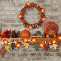 Lighted Maple Leaf Garland, 10 ft