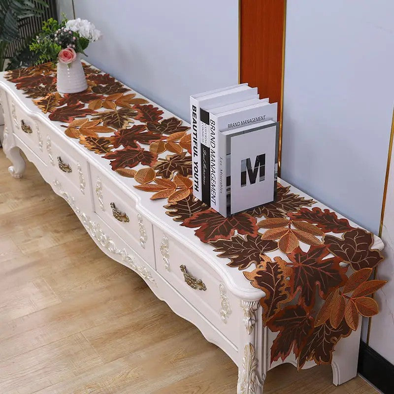Maple Leaf Cutwork Table Runner - view 2