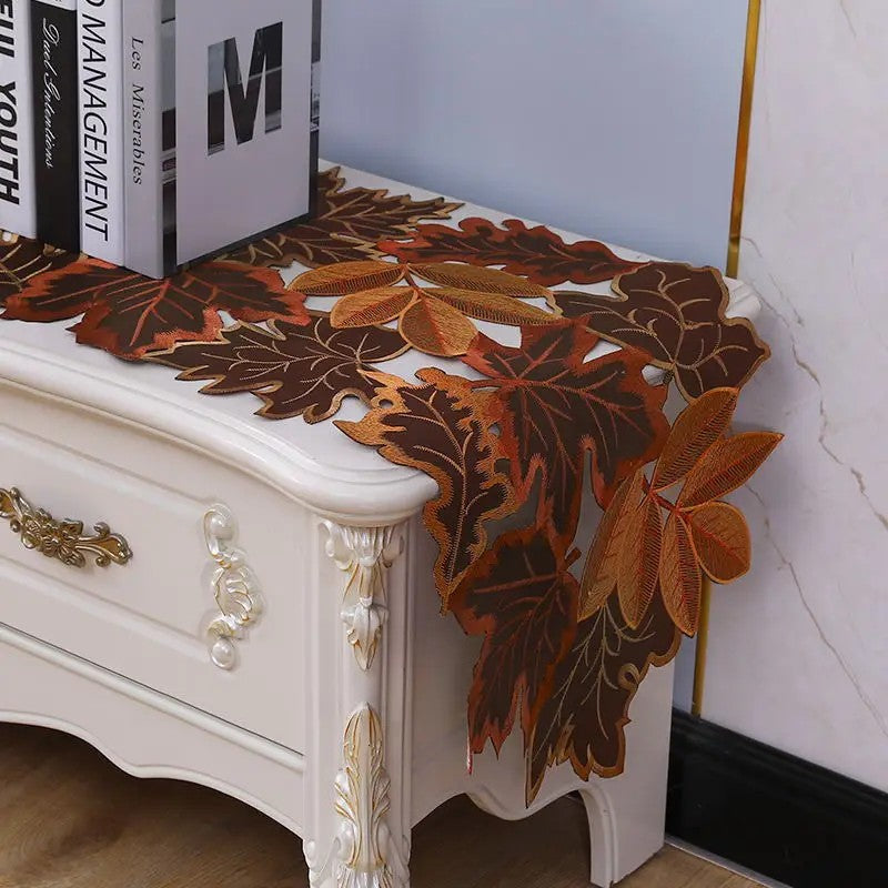Maple Leaf Cutwork Table Runner - view 4
