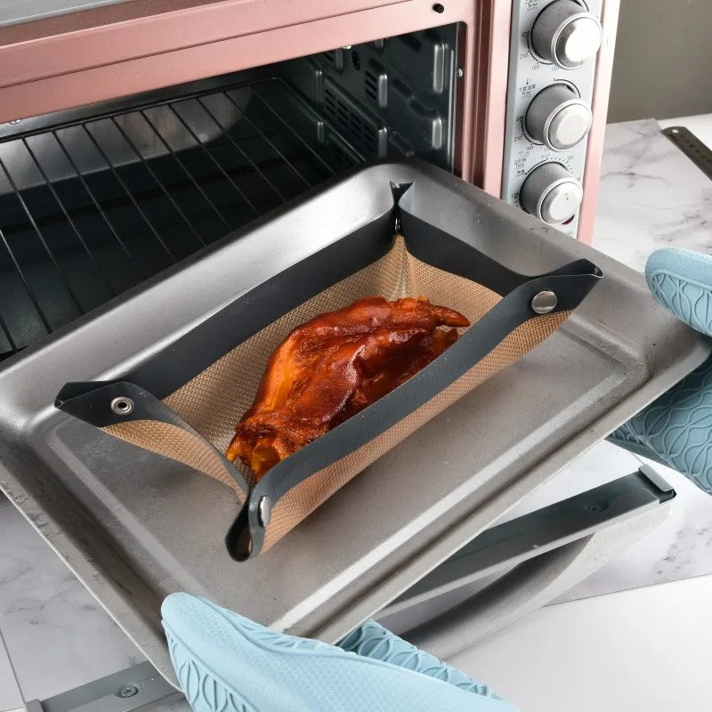 Leakproof Silicone Baking Mat with Snap-Lock Edges - view 2
