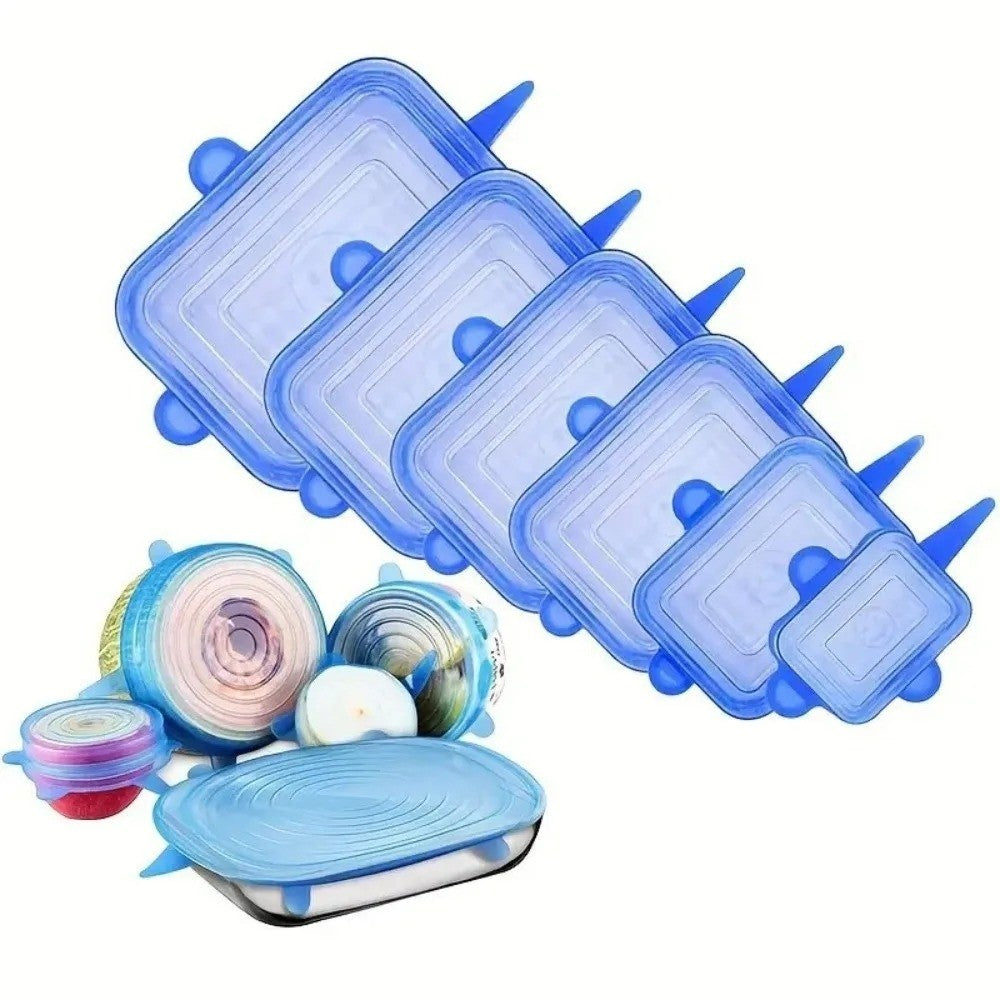 Silicone Stretch Lids, 6-Pack