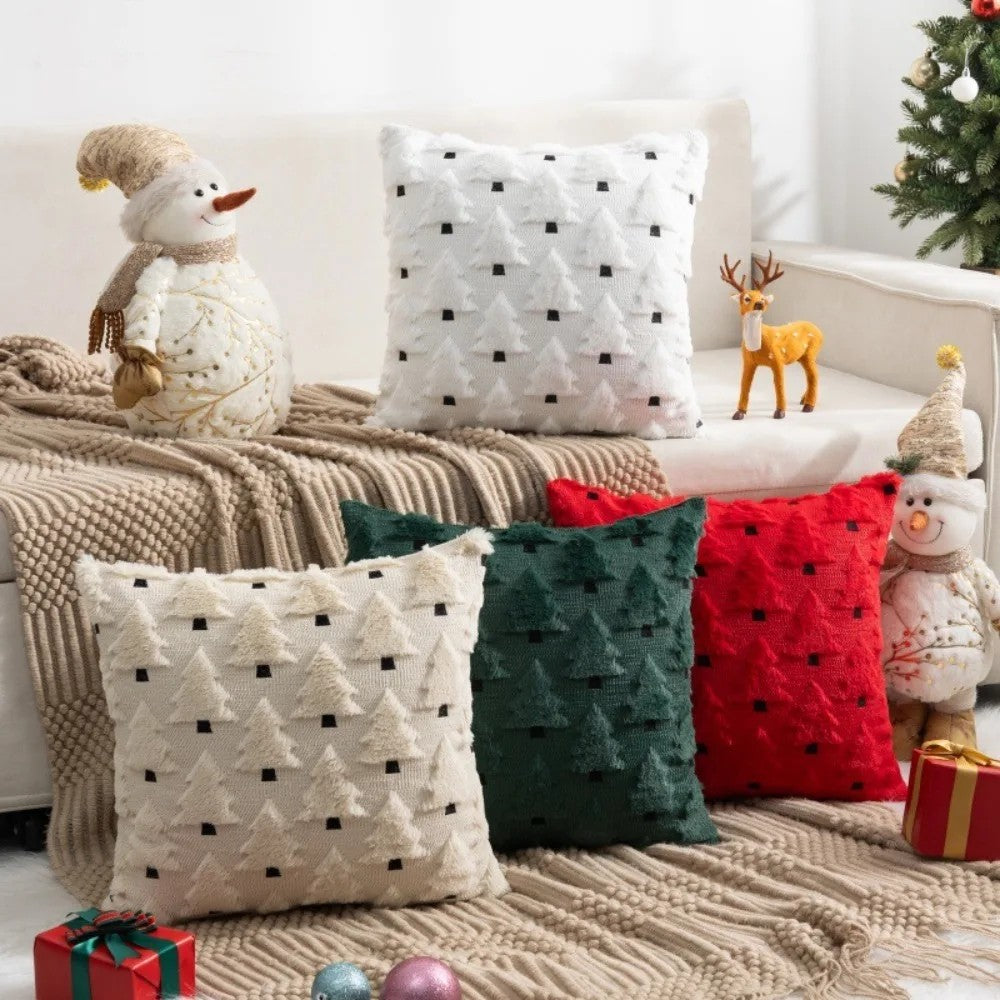 Tufted Christmas Pillow Cover, 18 x 18 - view 2