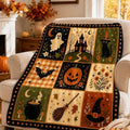 Vintage Halloween Patchwork Throw