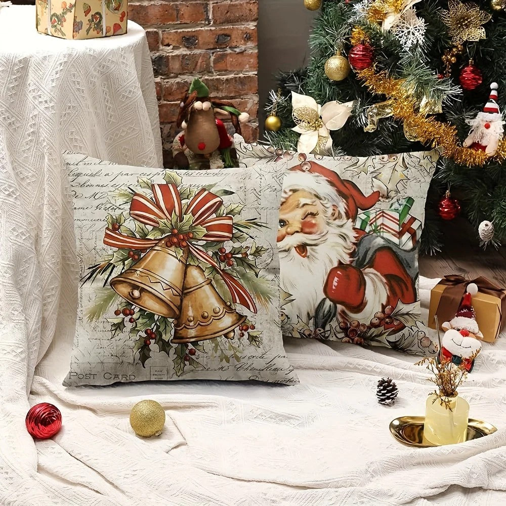 Vintage Santa Pillow Covers, Set of 4 - view 3