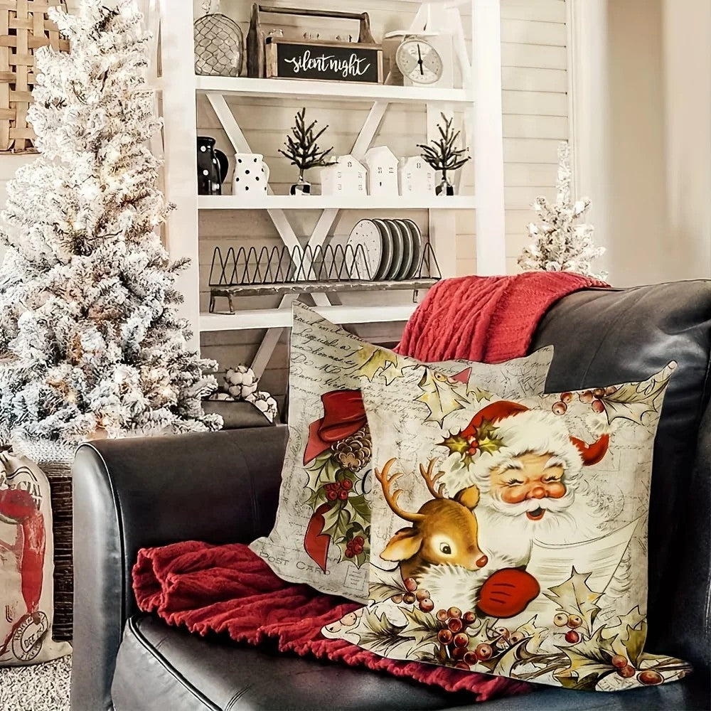 Vintage Santa Pillow Covers, Set of 4 - view 4