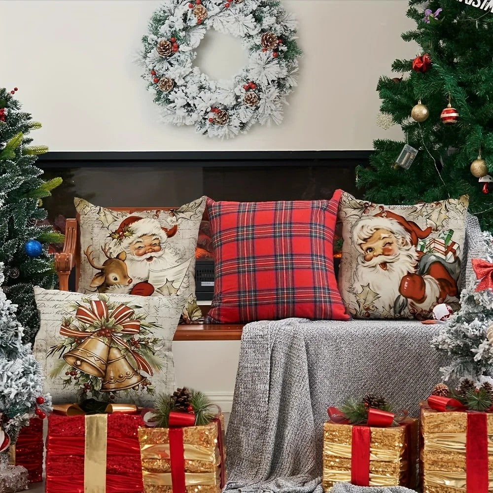 Vintage Santa Pillow Covers, Set of 4 - view 5