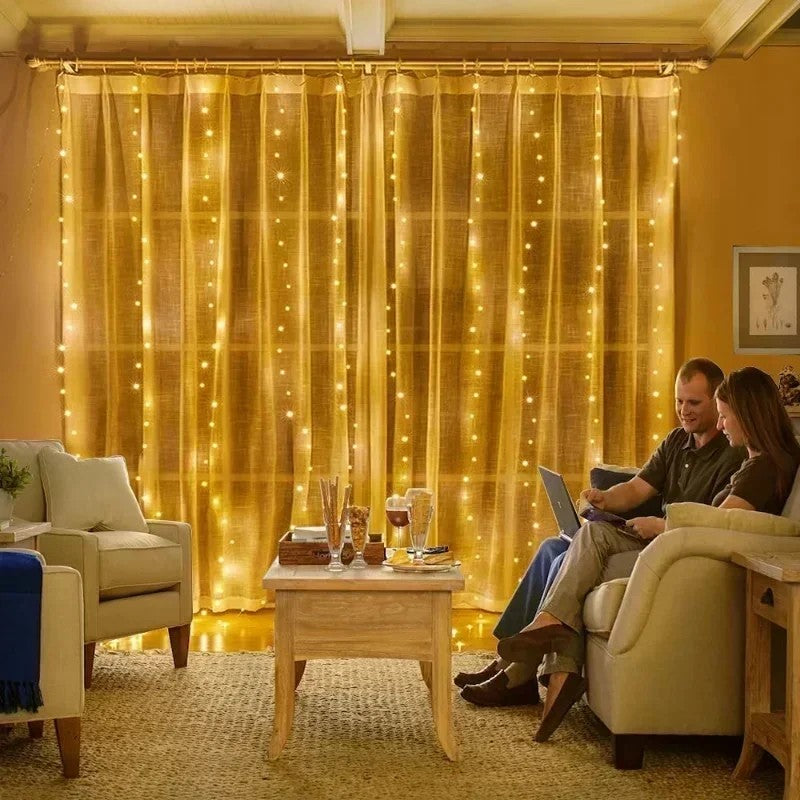 Warm White Curtain Fairy Lights with Remote - view 2